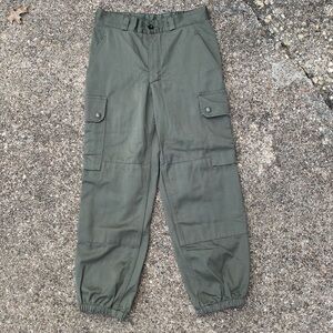 Paul Boye Olive Green‎ Cargo Pants Military Style Elastic Ankle Size 72 C US 28